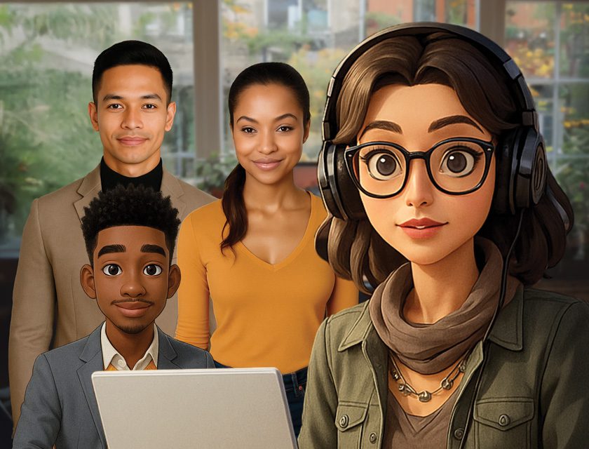 Image of IPOEF's four IP Buddy humanlike avatars