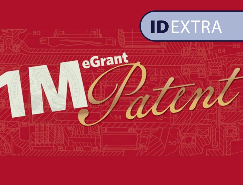 Graphic announcing the USPTO’s one millionth electronic patent grant (eGrant)